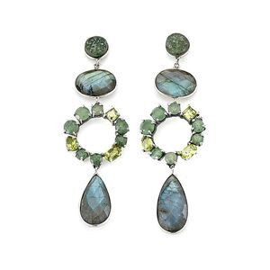 Samuel B. Silver Gemstone Drop Earrings